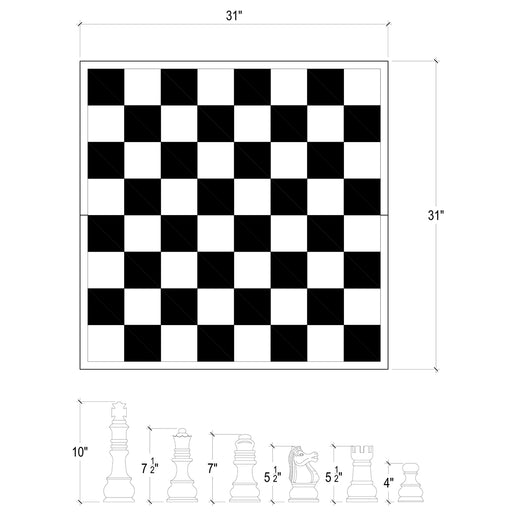 Bramble - Gentlemen's Club Chess Set in White Harvest & Black Harvest - 25465WHDBHD---- - GreatFurnitureDeal