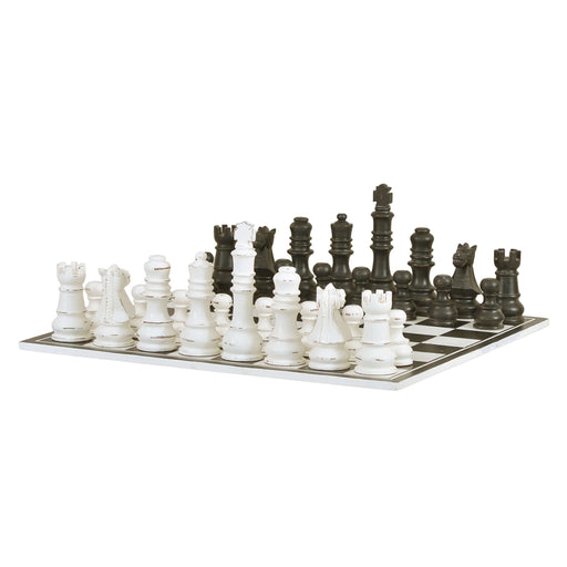 Bramble - Gentlemen's Club Chess Set in White Harvest & Black Harvest - 25465WHDBHD---- - GreatFurnitureDeal