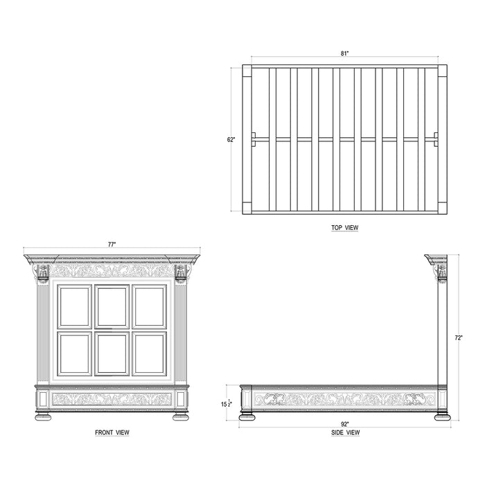 Bramble - Charleston Bed Queen - BR-25482 - GreatFurnitureDeal