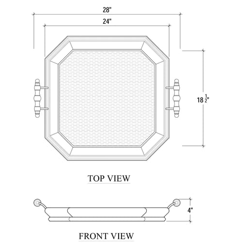 Bramble - Victorian Octagonal Tray Square - BR-25503 - GreatFurnitureDeal