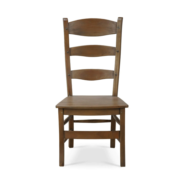 Bramble - Peg & Dowel Ladder Back Chair w- Wooden Seat in White Harvest - BR-25652WHD LDT - GreatFurnitureDeal