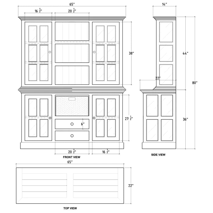 Bramble - Cape Cod Kitchen Cabinet w/ 9 LED - BR-65685