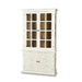 Bramble - 2 Door Cottage Cabinet with Glass - White Heavy Distressed - 25743WHD-DRW - GreatFurnitureDeal