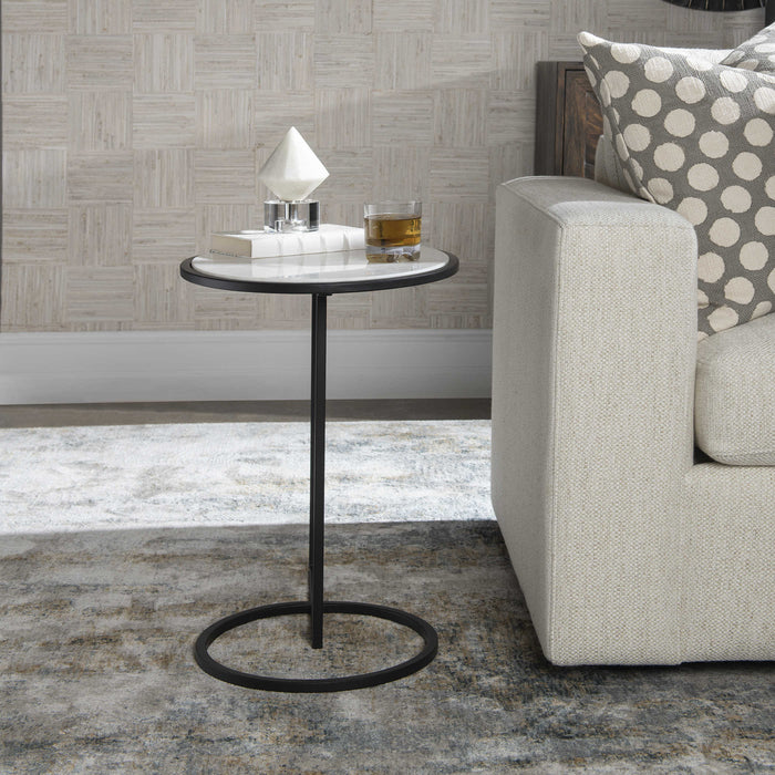 Uttermost - Twofold White Marble Accent Table - 25749