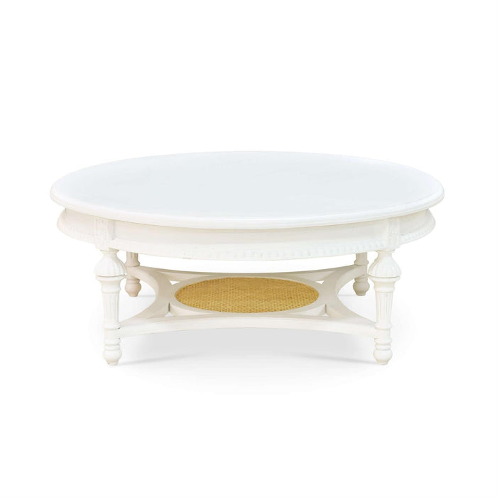 Bramble - Louis Coffee Table in Architectural White in Rattan Natural - 25920HRW-RNAT--LDT - GreatFurnitureDeal