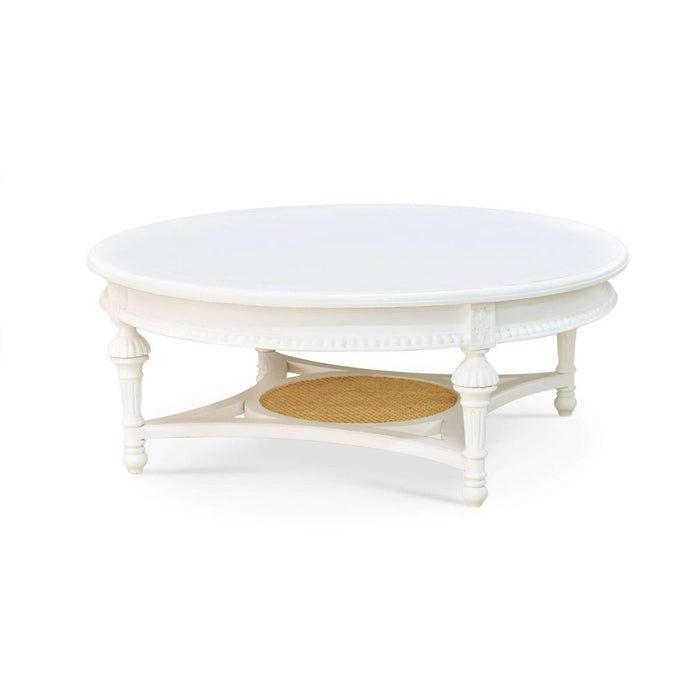 Bramble - Louis Coffee Table in Architectural White in Rattan Natural - 25920HRW-RNAT--LDT - GreatFurnitureDeal