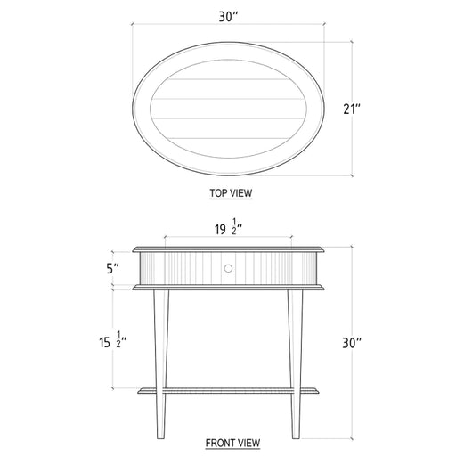 Bramble - Art Nouveau Oval Table - BR-25963 - GreatFurnitureDeal
