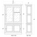 Bramble - Hudson 88" Bookcase w- 2 Sliding Doors - BR-25976FOR-BRS--LDT - GreatFurnitureDeal
