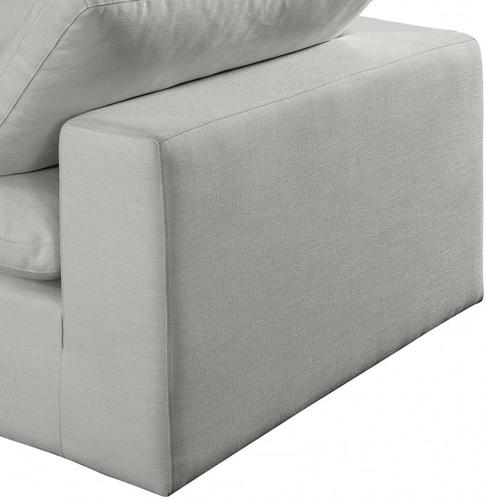 Meridian Furniture - Comfy 158" Linen Textured Fabric Upholstered 6 Piece Modular Sectional - 187Grey-Sec6A - GreatFurnitureDeal