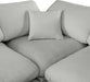 Meridian Furniture - Comfy 158" Linen Textured Fabric Upholstered 6 Piece Modular Sectional - 187Grey-Sec6A - GreatFurnitureDeal