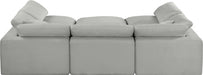 Meridian Furniture - Comfy 119" Linen Textured Fabric Upholstered 6 Piece Modular Sectional - 187Grey-Sec6C - GreatFurnitureDeal