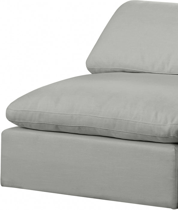 Meridian Furniture - Comfy 158" Linen Textured Fabric Upholstered 6 Piece Modular Sectional - 187Grey-Sec6D - GreatFurnitureDeal