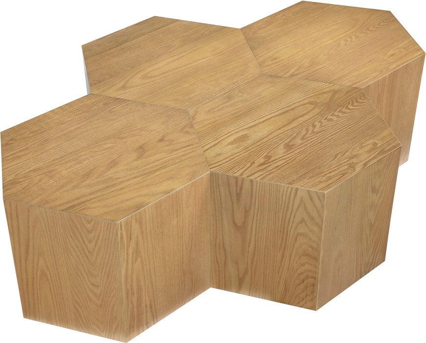 Meridian Furniture - Eternal Natural Oak Wood 4pc. Coffee Table - 261-CT-4PC - GreatFurnitureDeal