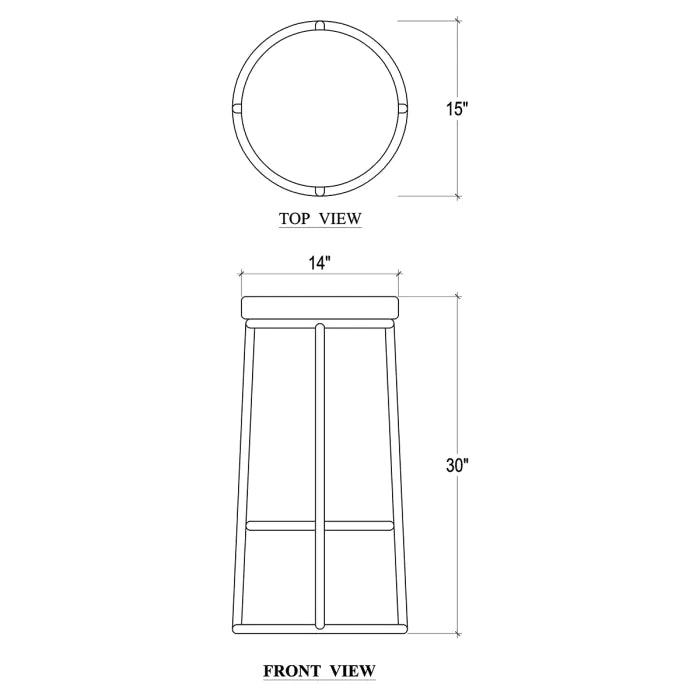 Bramble - Indigo Barstool - 26117MIDGMA - GreatFurnitureDeal
