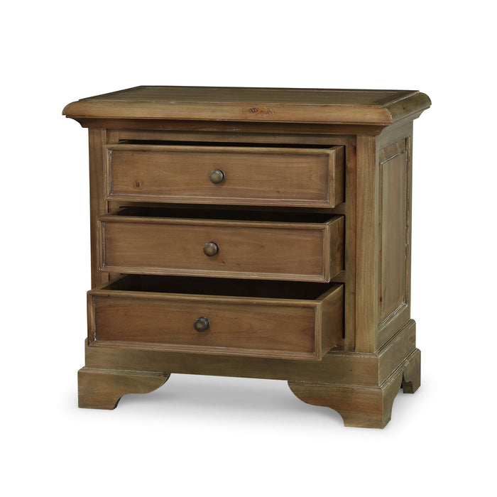 Bramble - Huntley 3 Drawer Nightstand in Straw Wash - 26145STW----- - GreatFurnitureDeal