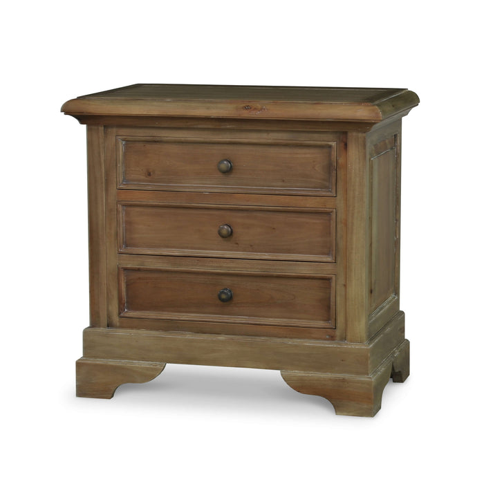 Bramble - Huntley 3 Drawer Nightstand in Straw Wash - 26145STW----- - GreatFurnitureDeal
