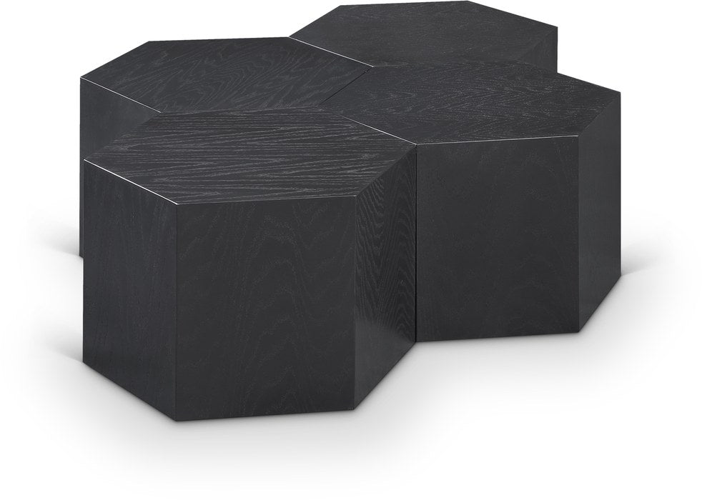 Meridian Furniture - Eternal Black Oak Wood 4pc. Coffee Table - 262-CT-4PC - GreatFurnitureDeal