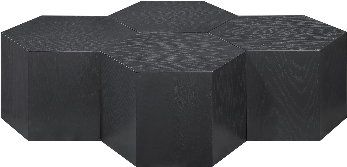 Meridian Furniture - Eternal Black Oak Wood 4pc. Coffee Table - 262-CT-4PC - GreatFurnitureDeal