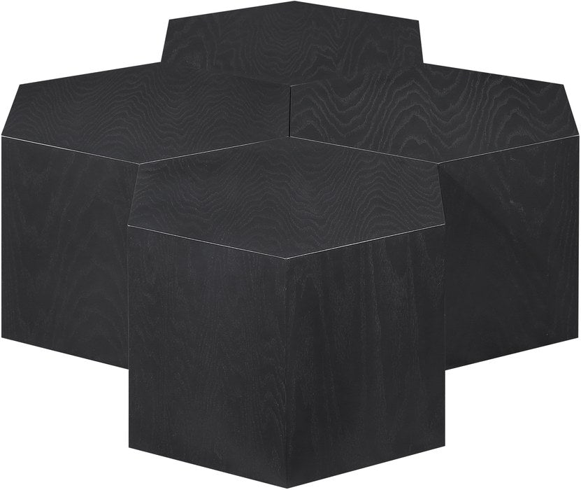Meridian Furniture - Eternal Black Oak Wood 4pc. Coffee Table - 262-CT-4PC - GreatFurnitureDeal