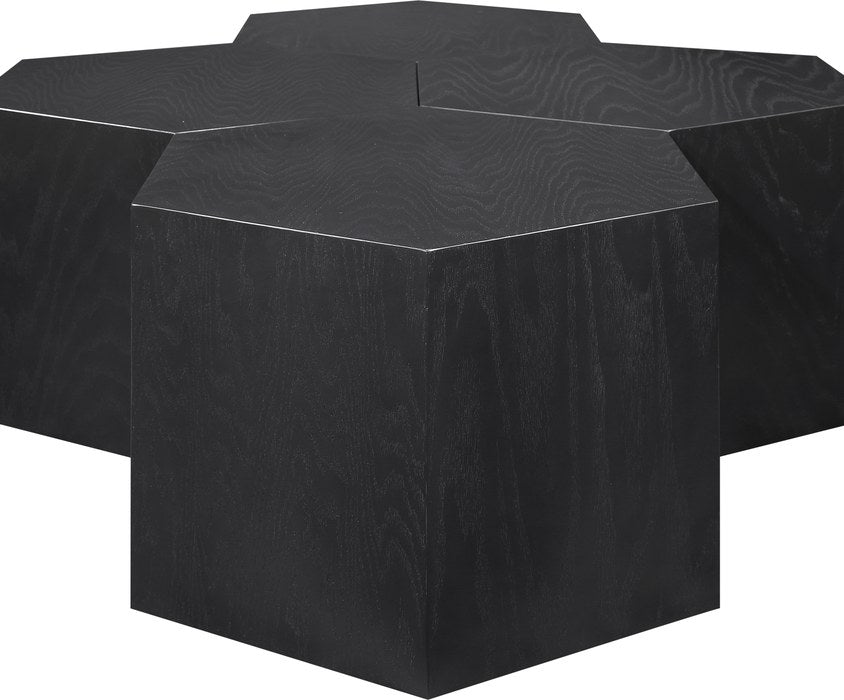 Meridian Furniture - Eternal Black Oak Wood 4pc. Coffee Table - 262-CT-4PC - GreatFurnitureDeal