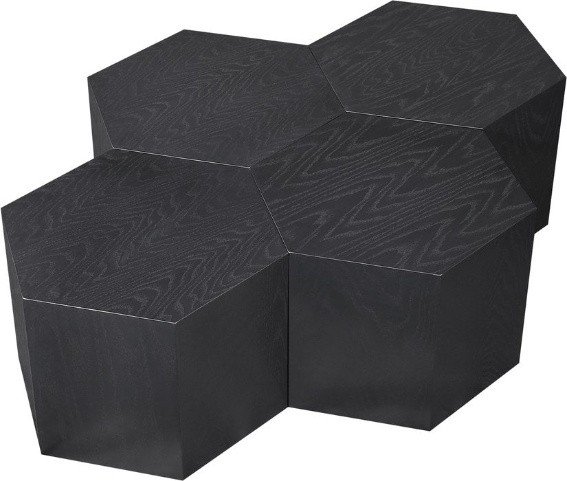 Meridian Furniture - Eternal Black Oak Wood 4pc. Coffee Table - 262-CT-4PC - GreatFurnitureDeal