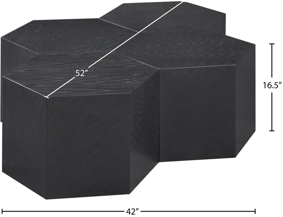 Meridian Furniture - Eternal Black Oak Wood 4pc. Coffee Table - 262-CT-4PC - GreatFurnitureDeal