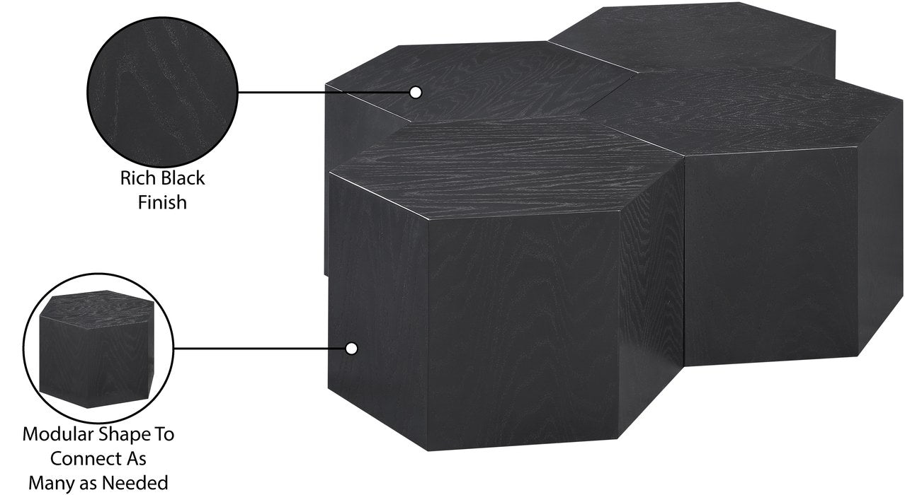 Meridian Furniture - Eternal Black Oak Wood 4pc. Coffee Table - 262-CT-4PC - GreatFurnitureDeal