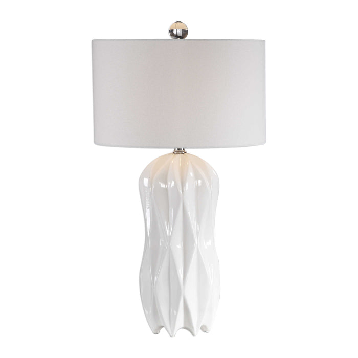 Uttermost - Malena Glossy White Table Lamp - 26204