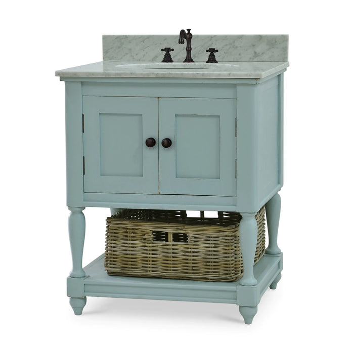 Bramble - Jefferson Single Vanity without marble & sink - BR-66211WHD - GreatFurnitureDeal