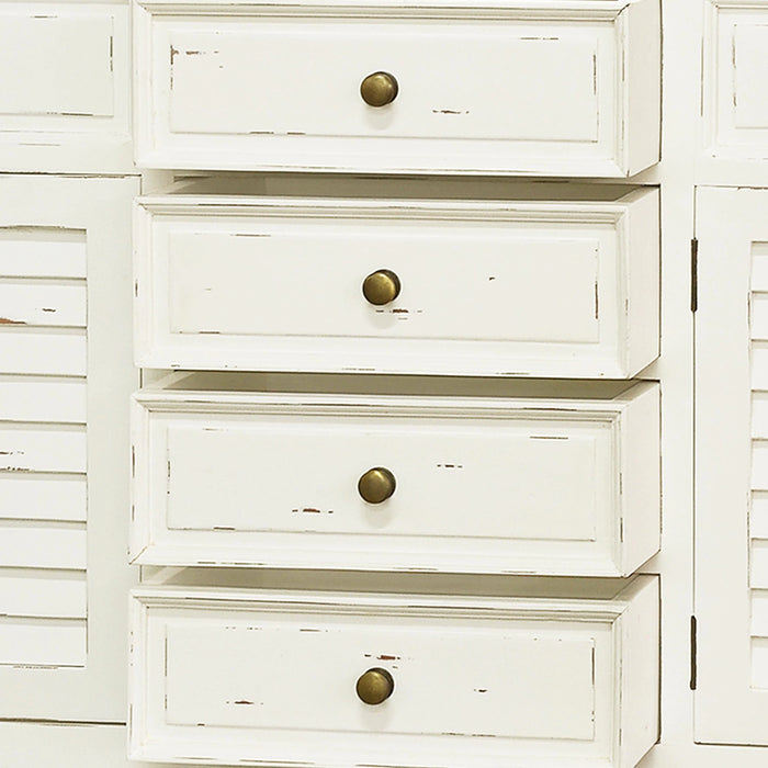 Bramble - Shutter Double Vanity w/ Sink & Marble Top - BR-26223 - GreatFurnitureDeal