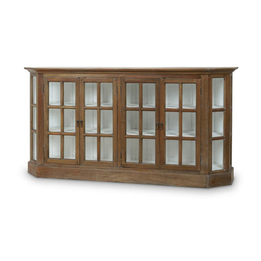 Bramble - Cape Cod Narrow Media Console in Straw Wash w/ Architectural White Interior - 26398STW-HRW--LDT - GreatFurnitureDeal