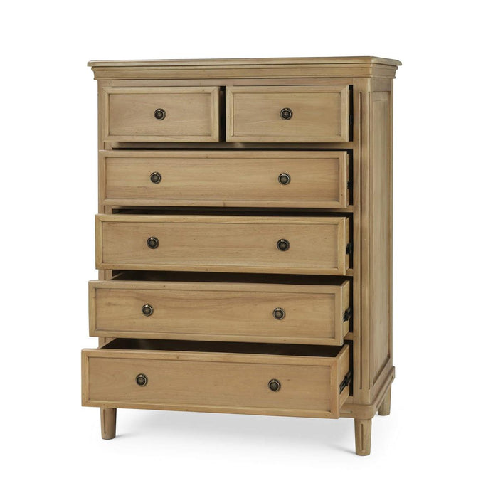 Bramble - Hayward 6 Drawer Tall Boy in Fruitwood - 26497FRW-----