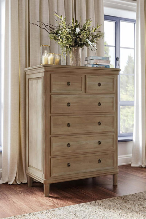 Bramble - Hayward 6 Drawer Tall Boy in Fruitwood - 26497FRW-----
