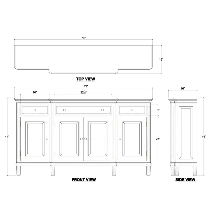 Bramble - Hayward Buffet - 26498GCH - GreatFurnitureDeal