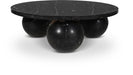 Meridian Furniture - Spherical Black Genuine Marble Coffee Table (4 Boxes) - 264Black-CT - GreatFurnitureDeal