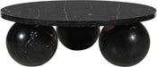 Meridian Furniture - Spherical Black Genuine Marble Coffee Table (4 Boxes) - 264Black-CT - GreatFurnitureDeal
