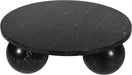 Meridian Furniture - Spherical Black Genuine Marble Coffee Table (4 Boxes) - 264Black-CT - GreatFurnitureDeal