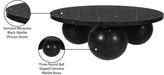 Meridian Furniture - Spherical Black Genuine Marble Coffee Table (4 Boxes) - 264Black-CT - GreatFurnitureDeal