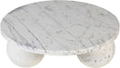 Meridian Furniture - Spherical White Genuine Marble Coffee Table (4 Boxes) - 264White-CT - GreatFurnitureDeal