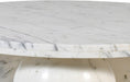 Meridian Furniture - Spherical White Genuine Marble Coffee Table (4 Boxes) - 264White-CT - GreatFurnitureDeal