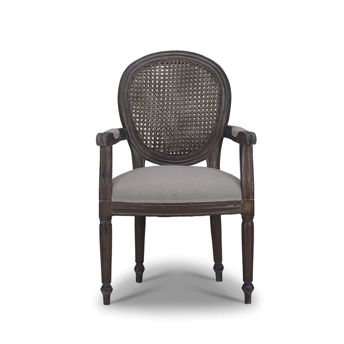 Bramble - Tulip Rattan Back Dining Arm Chair w-o Fluted Leg - BR-26511BHD LN126
