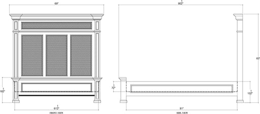 Bramble - Empire Bed w/ Rattan Queen - BR-26553 - GreatFurnitureDeal