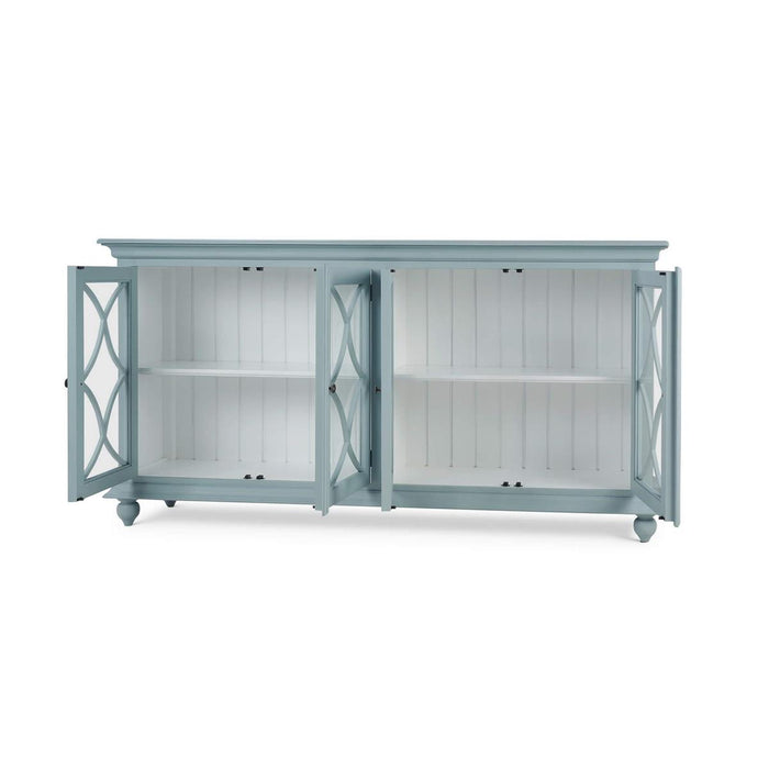 Bramble - Hamilton 4 Door Buffet in Frosted Blue w/ True White Interior and no distressing - 26555FRB-TRW--NDT
