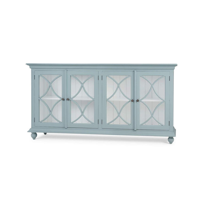Bramble - Hamilton 4 Door Buffet in Frosted Blue w/ True White Interior and no distressing - 26555FRB-TRW--NDT
