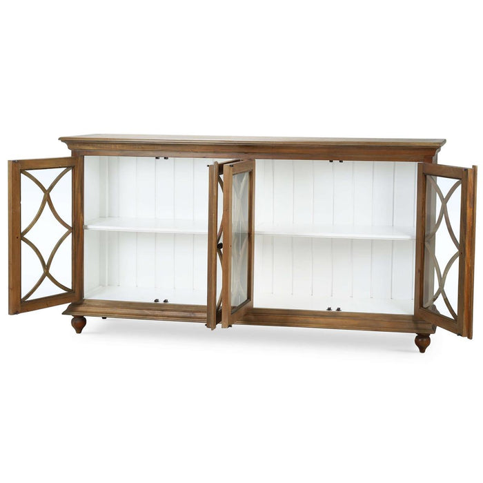 Bramble - Hamilton 4 Door Buffet in Straw Wash w/ Architectural White Interior - 26555STW-HRW--LDT