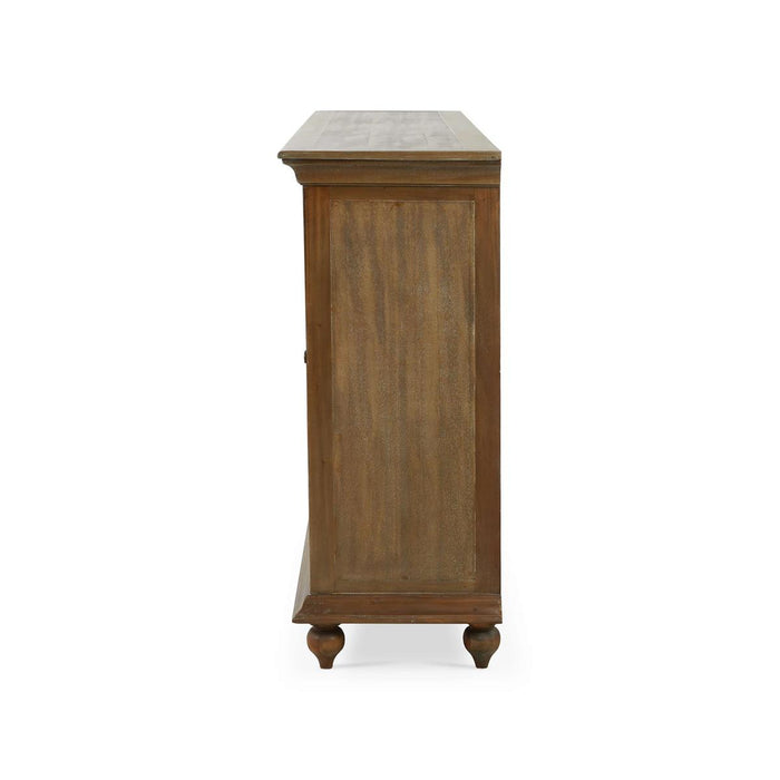 Bramble - Hamilton 4 Door Buffet in Straw Wash w/ Architectural White Interior - 26555STW-HRW--LDT