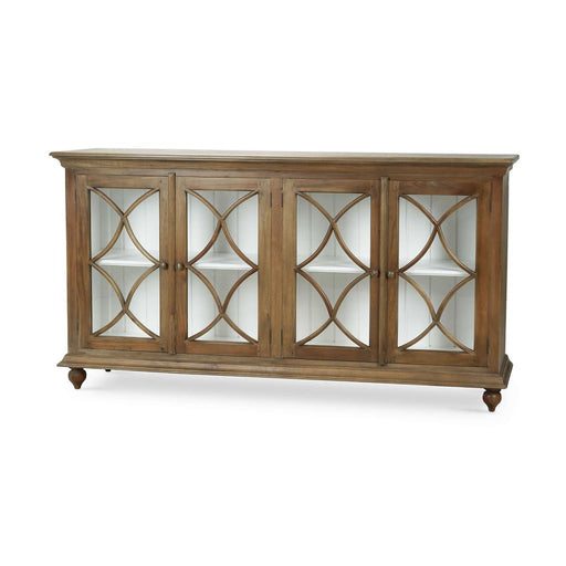 Bramble - Hamilton 4 Door Buffet in Straw Wash w/ Architectural White Interior - 26555STW-HRW--LDT - GreatFurnitureDeal