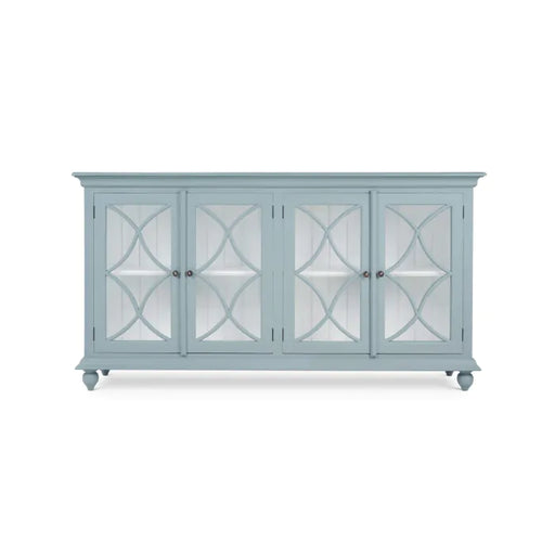 Bramble - Hamilton 4 Door Buffet in Frosted Blue w/ True White Interior and no distressing - 26555FRB-TRW--NDT - GreatFurnitureDeal