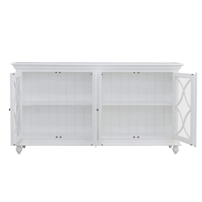 Bramble - Hamilton 4 Door Buffet in True White - US-WS-26555TRW----- - GreatFurnitureDeal
