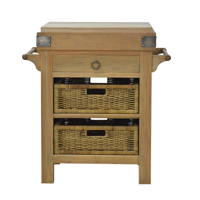 Bramble - Sonoma Island w/ Rattan Baskets in Driftwood, Rattan Glaze - US-WS-26589DRW-RGZE---